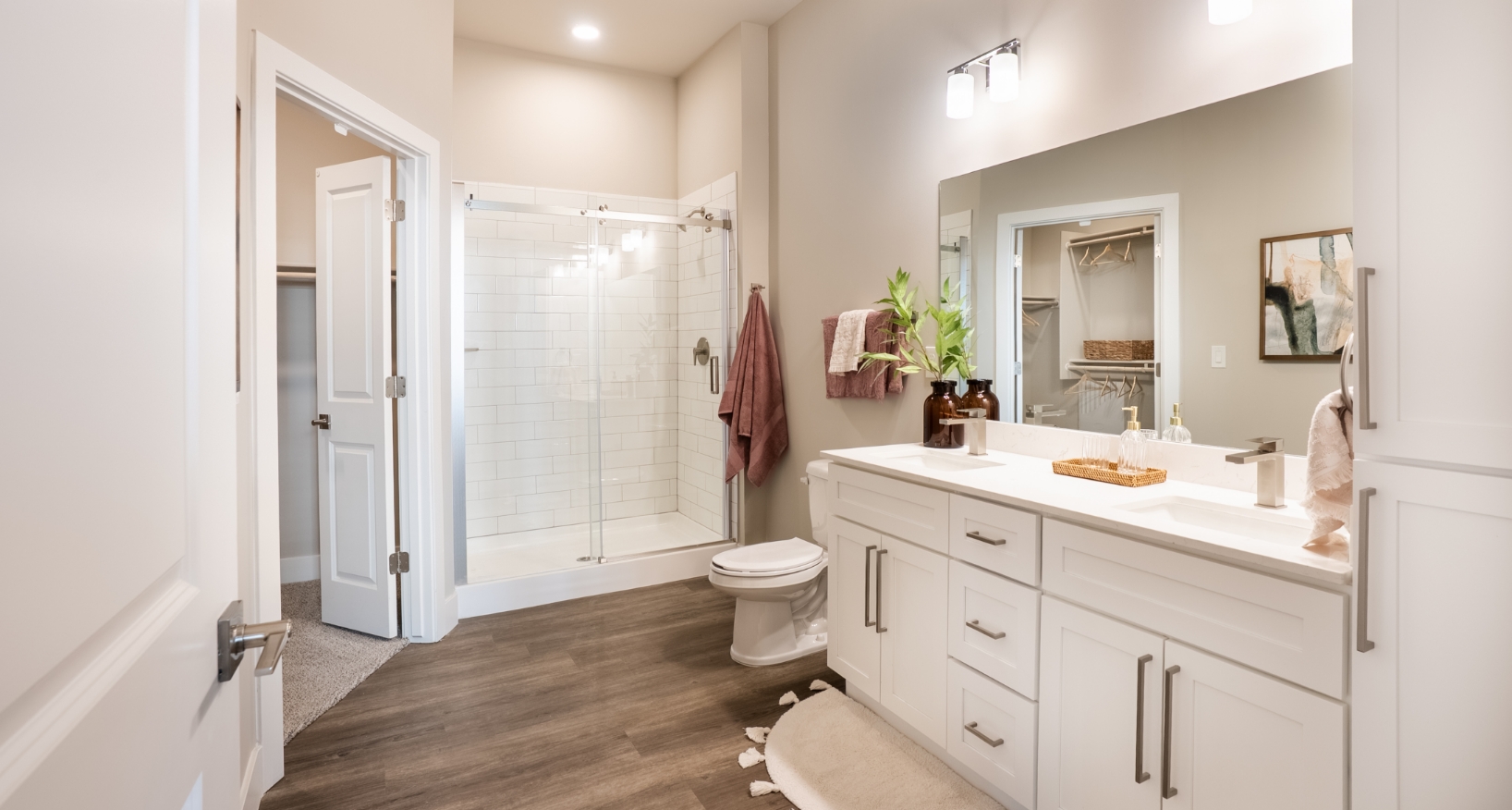 bathroom with sink toilet and shower