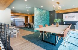 shared space with tables and chairs