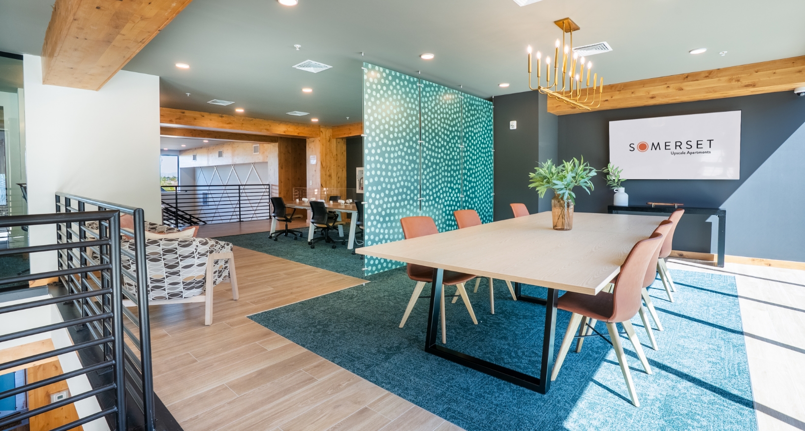 shared space with tables and chairs