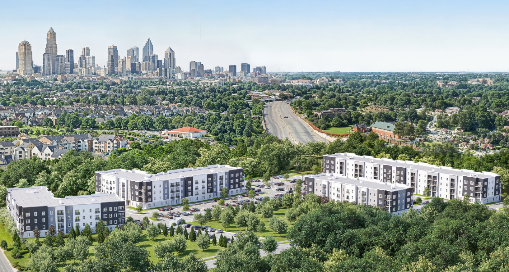 Ariel View of renza luxury apartments